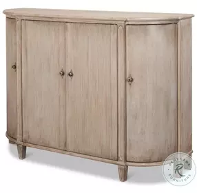 Brooks Stone Grey Demilune Cabinet