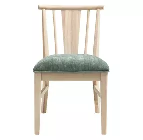 West End Sage Green and Natural Maple Upholstered Spindle Side Chair Set of 2