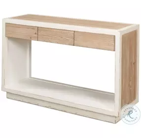 Connor Antique White And Weathered Center Drawer Console