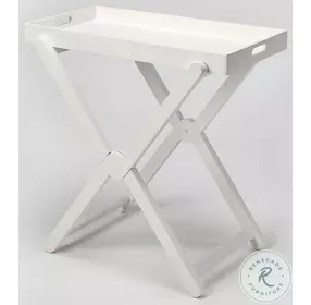 Edna White Tray Table