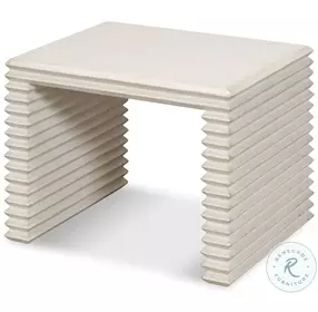 Stacked Antique White Stool