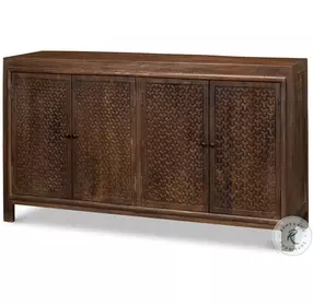 Battle Chainmail Brown 4 Door Sideboard