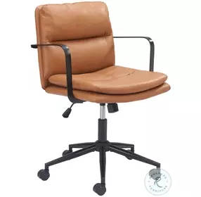 Birao Brown Adjustable Swivel Office Chair