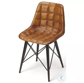 Patty Brown Leather Side Chair