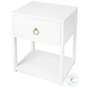 Lark White Large End Table