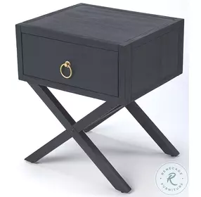 Lark Navy Blue Small End Table