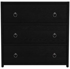 Lark Black 34" Rectangular 3 Drawer Dresser