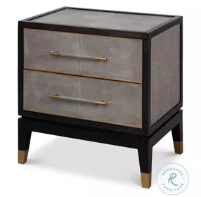 Horatio Antique Grey 2 Drawer Nightstand