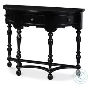 Abraham Medium High Sheen Black Console Table