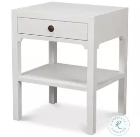 Windy Cortina White 1 Drawer Side Table