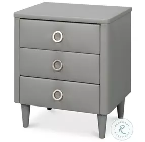 Avvolto Grey 3 Drawer Nightstand