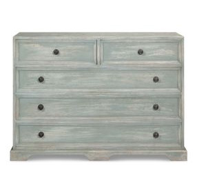 Frances Blue Gray 5 Drawers Chest