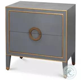 Gabriella Grey 2 Drawer Nightstand