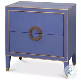 Gabriella Marlin Blue 2 Drawer Nightstand