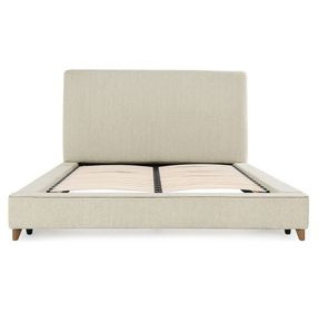 Tate Oatmeal King Upholstered Platform Bed