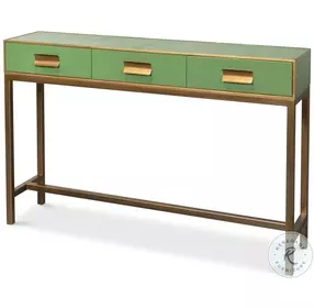 Gideon Watercress And Gold Console