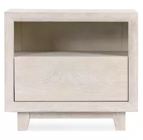 Reece Seashell White 1 Drawer Nightstand