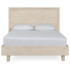 Reece Seashell White King Panel Bed