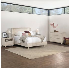 Reece Seashell White Panel Bedroom Set