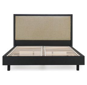 Sedona Black California King Upholstered Panel Bed