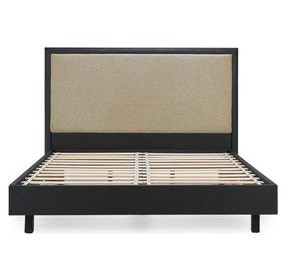 Sedona Black King Upholstered Panel Bed