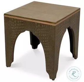 Croco Antique Green Stool