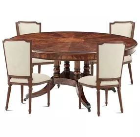 TA Originals Walnut Round Extendable Brook Street Supper Dining Room Set