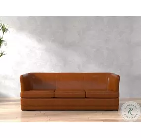 Mcmillan Havana Brown Distilled Leather Sofa