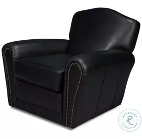 Elite Onyx Black Swivel Club Chair