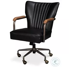 Brooks Onyx Black Swivel Chair