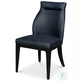 Jefferson Blue Leather Dining Chair Set of 2