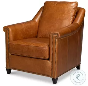 Vandike Cuba Brown Leather Arm Chair