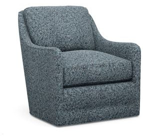 Glenhaven Dark Blue Upholstered Swivel Chair