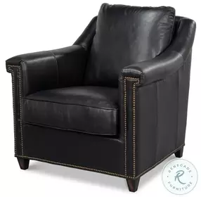 Vandike Onyx Black Arm Chair