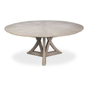 Casual Jupe Moonskin 71" Extendable Round Dining Table