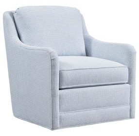 Glenhaven Blue Upholstered Swivel Chair