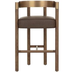Marcelo Eglinton Espresso Upholstered Bar Stool