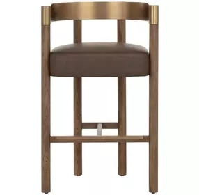 Marcelo Eglinton Espresso Upholstered Bar Stool