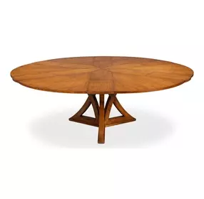 Casual Jupe Tobacco Brown 86" Extendable Round Dining Table