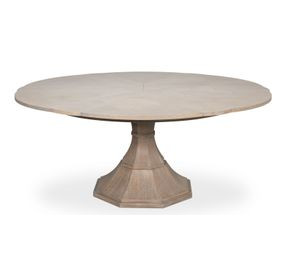 Giselle Jupe Moonskin 71" Extendable Round Dining Table
