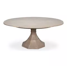Giselle Jupe Moonskin 71" Extendable Round Dining Table