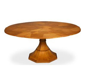 Giselle Jupe Tobacco Brown 71" Extendable Round Dining Table