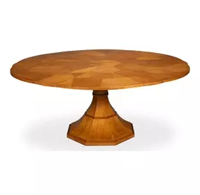 Giselle Jupe Tobacco Brown 71" Extendable Round Dining Table