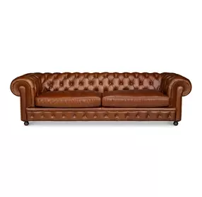 Savile Marseile Dark Brown Leather 103" Sofa