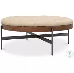 Corbet Cappucino White Cocktail Ottoman