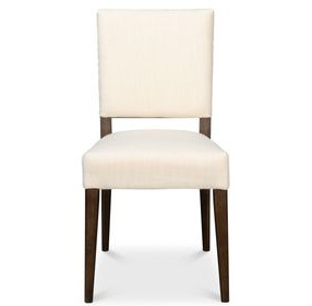 Bauhaus Beige Dark Oak Upholstered Dining Chair Set of 2