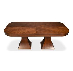 Gramercy Park Jupe Walnut 100" Extendable Rectangular Dining Table