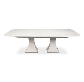Gramercy Park Jupe White 100" Extendable Rectangular Dining Table