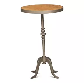 Carolina Brown and Gray Round Leaf Side Table