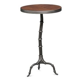 Brightleaf Brown and Gray Round Side Table